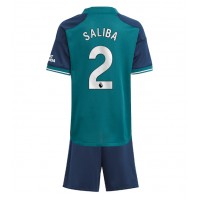 Arsenal William Saliba #2 3rd trikot Kinder 2023-24 Kurzarm (+ Kurze Hosen)